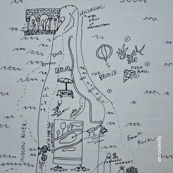 Madewell CityGuide NYC Doodle Map Wool Manhattan New York - Picture 6 of 7